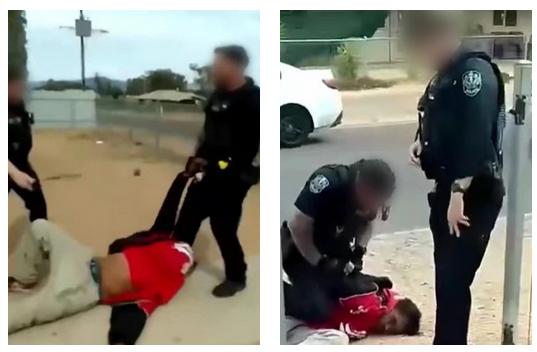 sapol scum assault and drag man